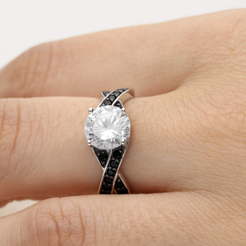 Bague Solitaire AÉLYS en Argent 925 1000 et Oxyde AE BA6OZ0016 Aelys