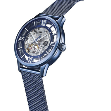 Montre Automatique FESTINA Homme Bracelet Acier Bleu - F20574/1