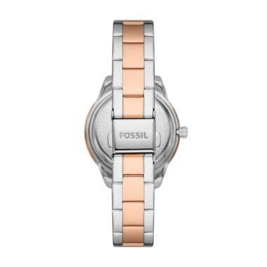 Montre Automatique FOSSIL Femme Bracelet Acier Bicolore Argent et Or Rose - ME3214