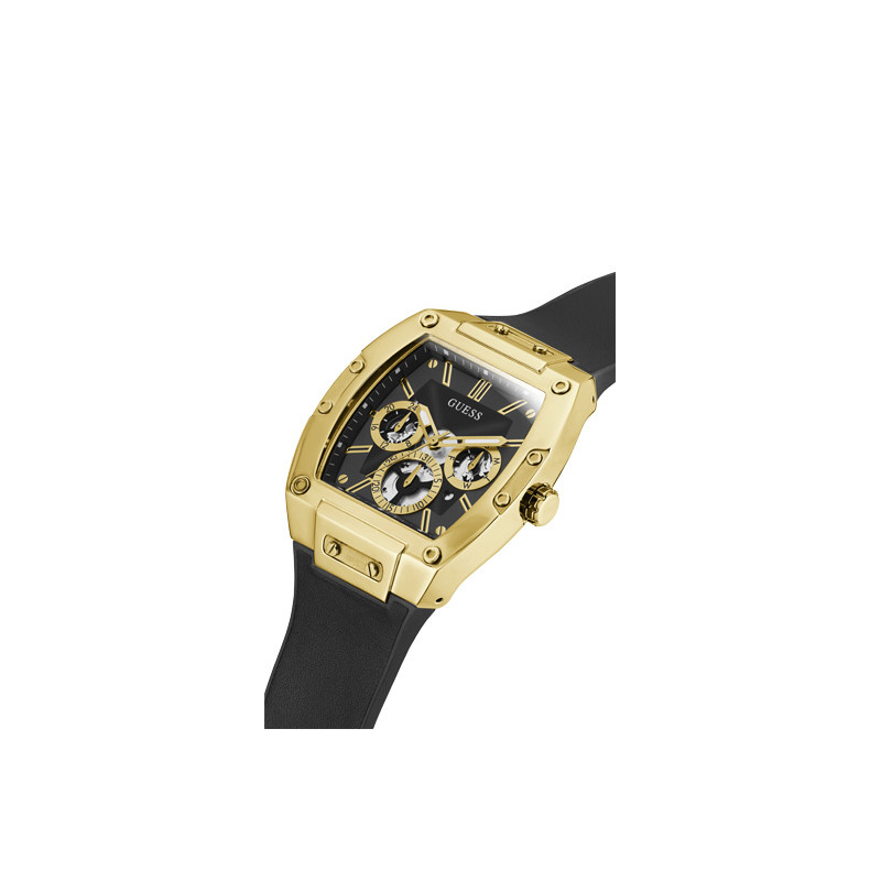 Montre MENS TREND - GUESS Homme Bracelet Cuir Noir - GW0202G1