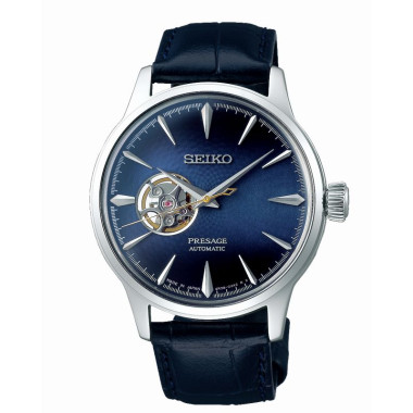 Montre Automatique PRESAGE - SEIKO Homme Bracelet Cuir Bleu - SSA405J1
