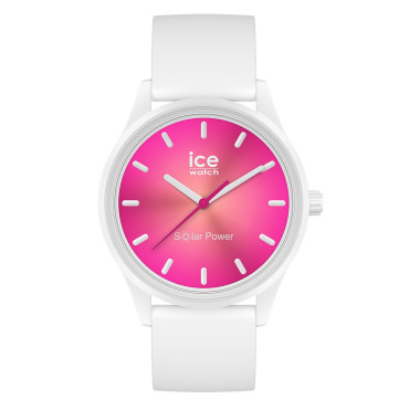 Montre ICE SOLAR POWER - ICE WATCH Femme Bracelet Silicone Blanc - 019030