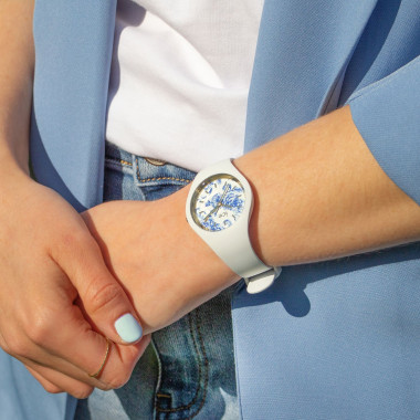 Montre ICE BLUE - ICE WATCH Femme Bracelet Silicone Blanc - 019226