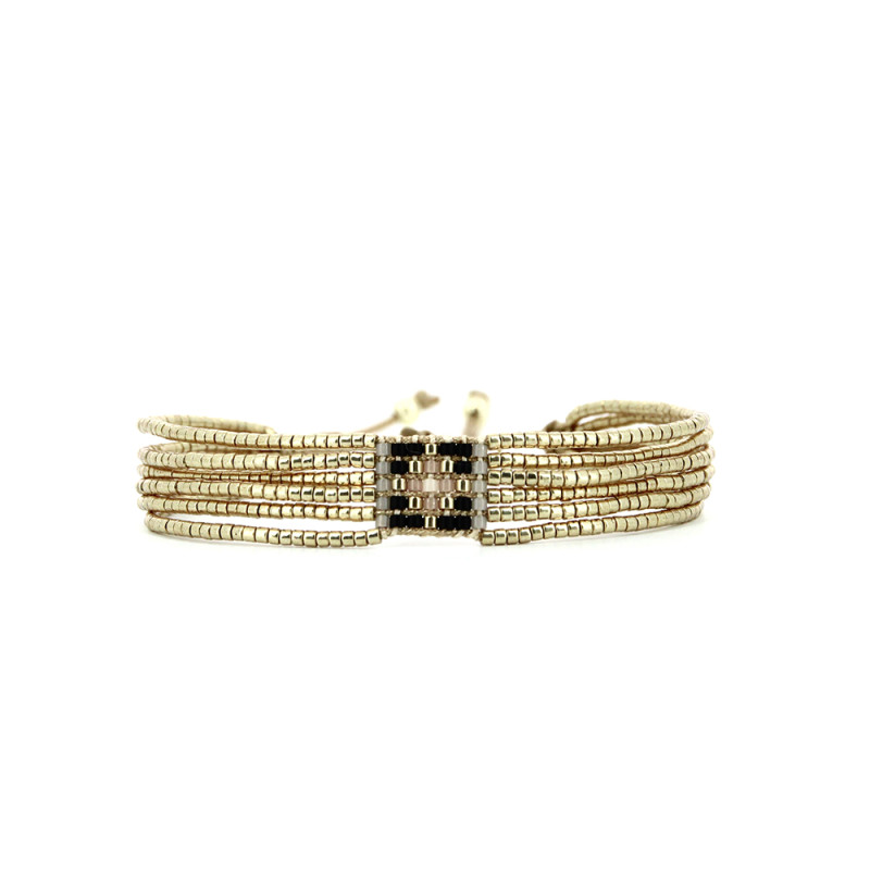 Bracelet tissé SOLEIL D'HIVER avec Perles de Miyuki  - BELLE MAIS PAS QUE - B-1885-SOLE