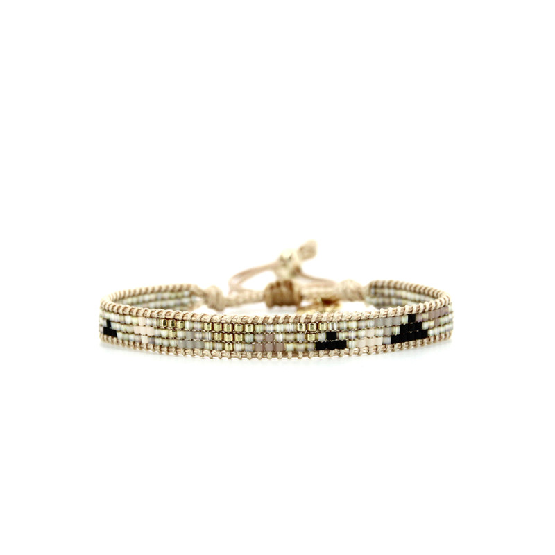Bracelet tissé SOLEIL D'HIVER avec Perles de Miyuki  - BELLE MAIS PAS QUE - B-1952-SOLE