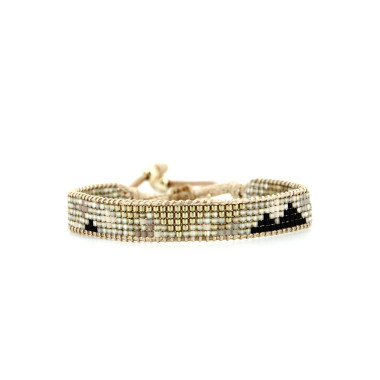 Bracelet tissé SOLEIL D'HIVER avec Perles de Miyuki  - BELLE MAIS PAS QUE - B-1954-SOLE
