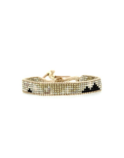 Bracelet tissé SOLEIL D'HIVER avec Perles de Miyuki  - BELLE MAIS PAS QUE - B-1954-SOLE