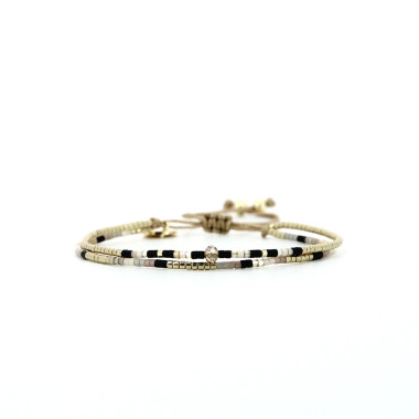 Bracelet tissé SOLEIL D'HIVER avec Perles de Miyuki  - BELLE MAIS PAS QUE - B-1955-SOLE