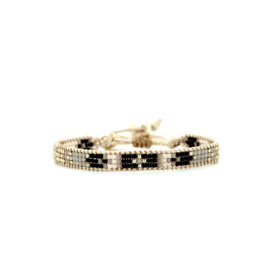 Bracelet tissé SOLEIL D'HIVER avec Perles de Miyuki  - BELLE MAIS PAS QUE - B-2029-SOLE