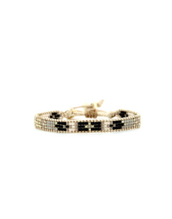 Bracelet tissé SOLEIL D'HIVER avec Perles de Miyuki  - BELLE MAIS PAS QUE - B-2029-SOLE