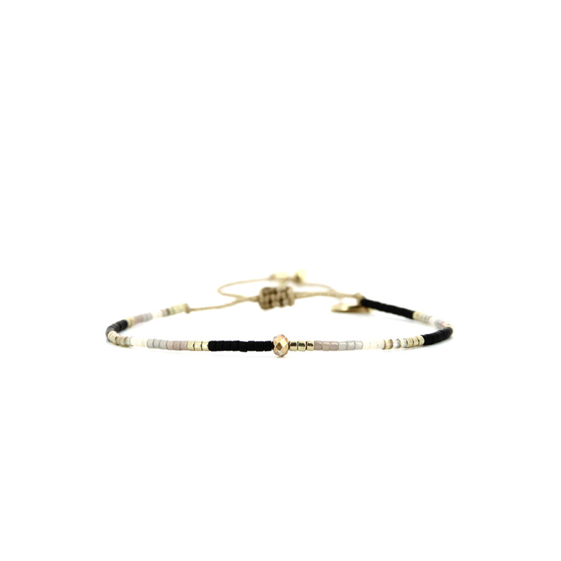 Bracelet tissé SOLEIL D'HIVER avec Perles de Miyuki  - BELLE MAIS PAS QUE - B-2031-SOLE