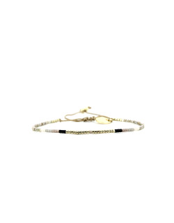 Bracelet tissé SOLEIL D'HIVER avec Perles de Miyuki  - BELLE MAIS PAS QUE - B-2032-SOLE