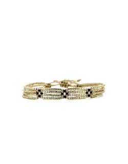Bracelet tissé SOLEIL D'HIVER avec Perles de Miyuki  - BELLE MAIS PAS QUE - B-2037-SOLE