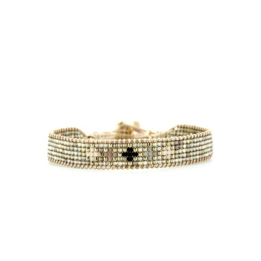 Bracelet tissé SOLEIL D'HIVER avec Perles de Miyuki  - BELLE MAIS PAS QUE - B-2066-SOLE