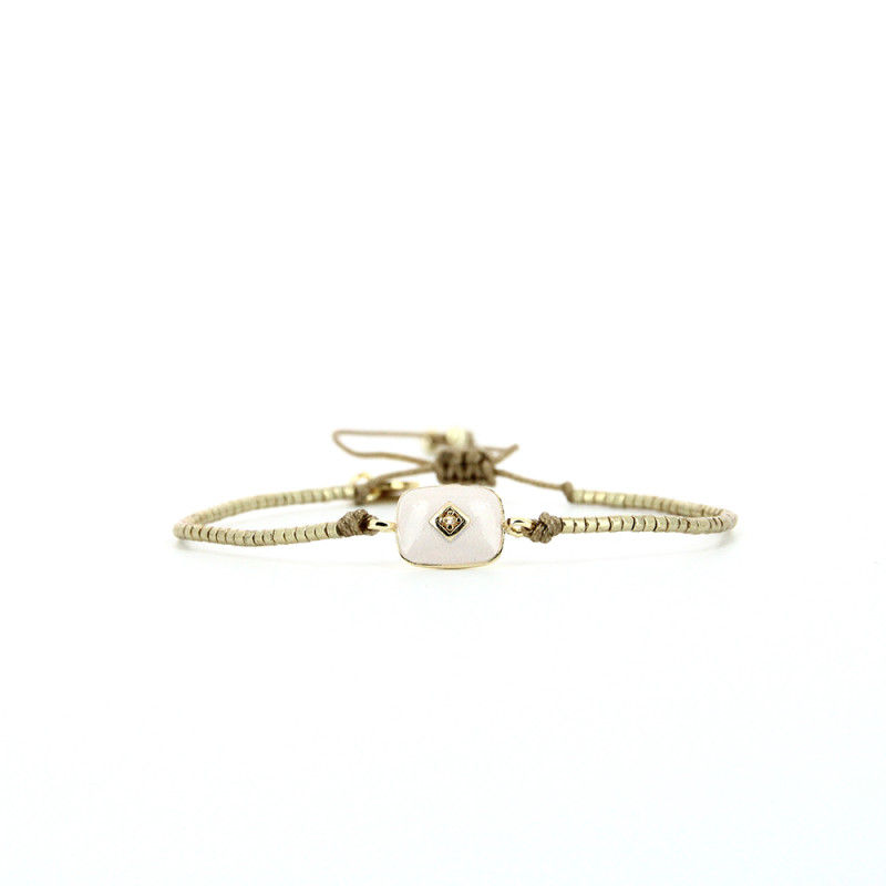 Bracelet tissé SOLEIL D'HIVER avec Perles de Miyuki  - BELLE MAIS PAS QUE - B-2073-SOLE