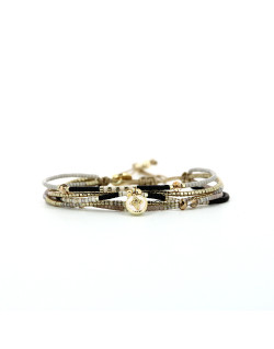 Bracelet tissé SOLEIL D'HIVER avec Perles de Miyuki  - BELLE MAIS PAS QUE - B-2074-SOLE