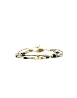 Bracelet tissé SOLEIL D'HIVER avec Perles de Miyuki  - BELLE MAIS PAS QUE - B-2075-SOLE