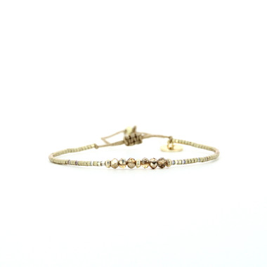 Bracelet tissé SOLEIL D'HIVER avec Perles de Miyuki  - BELLE MAIS PAS QUE - B-2077-SOLE