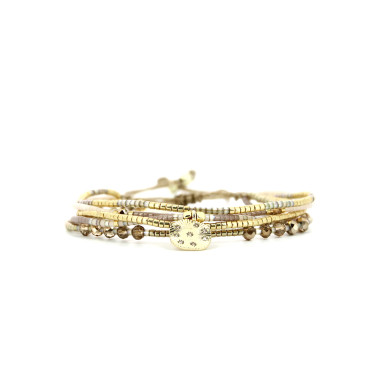 Bracelet tissé AMAZING GOLD avec Perles de Miyuki  - BELLE MAIS PAS QUE - B-1721-AMAZ