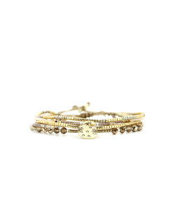 Bracelet tissé AMAZING GOLD avec Perles de Miyuki  - BELLE MAIS PAS QUE - B-1721-AMAZ