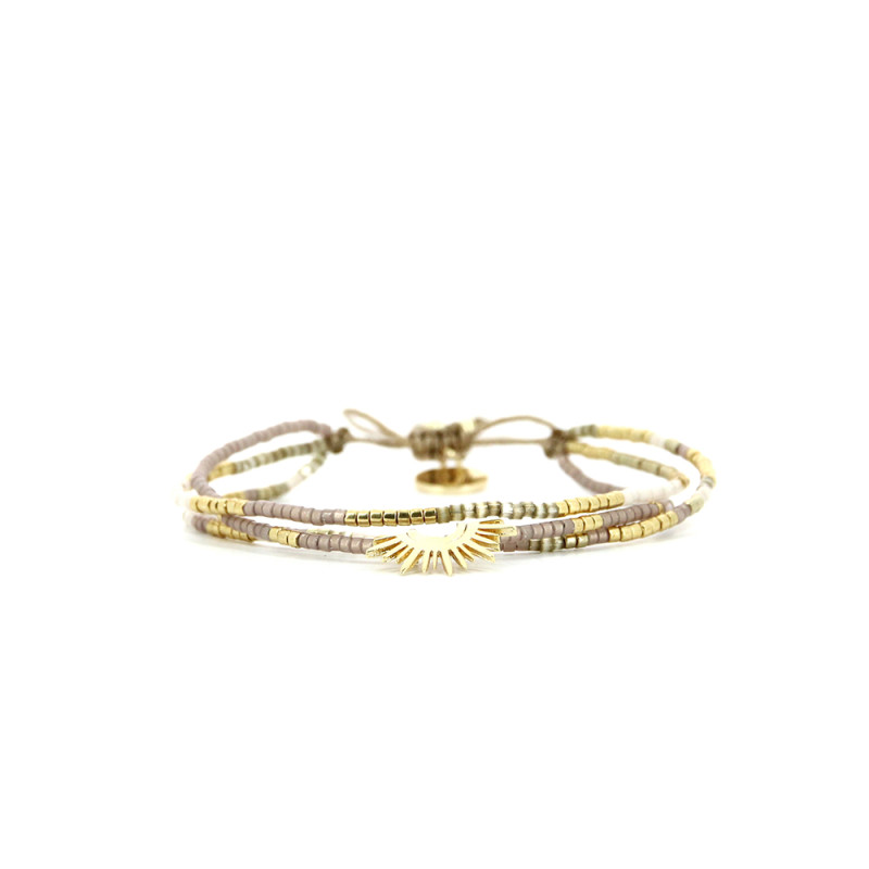 Bracelet tissé AMAZING GOLD avec Perles de Miyuki  - BELLE MAIS PAS QUE - B-1763-AMAZ