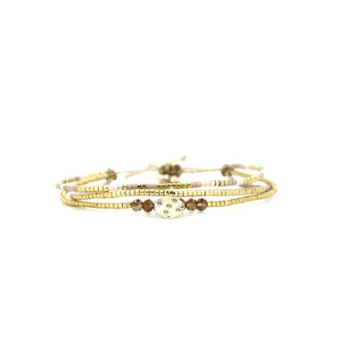 Bracelet tissé AMAZING GOLD avec Perles de Miyuki  - BELLE MAIS PAS QUE - B-1795-AMAZ