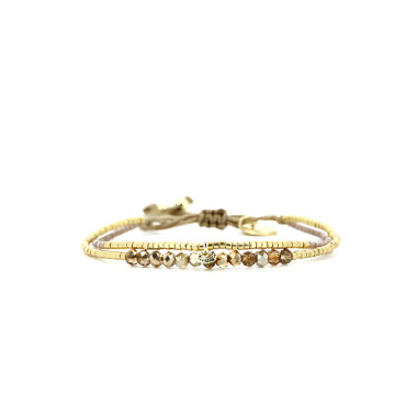 Bracelet tissé AMAZING GOLD avec Perles de Miyuki  - BELLE MAIS PAS QUE - B-1817-AMAZ