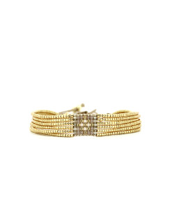 Bracelet tissé AMAZING GOLD avec Perles de Miyuki  - BELLE MAIS PAS QUE - B-1885-AMAZ