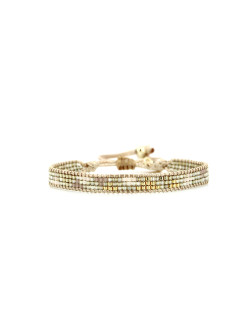 Bracelet tissé AMAZING GOLD avec Perles de Miyuki  - BELLE MAIS PAS QUE - B-1952-AMAZ