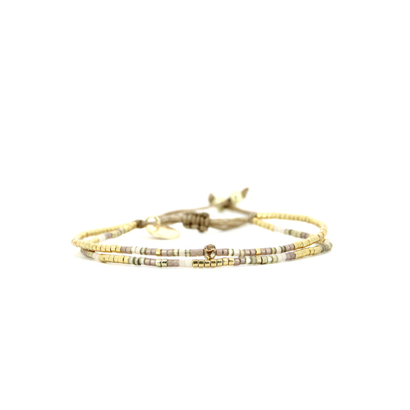 Bracelet tissé AMAZING GOLD avec Perles de Miyuki  - BELLE MAIS PAS QUE - B-1955-AMAZ