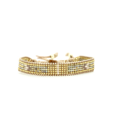 Bracelet tissé AMAZING GOLD avec Perles de Miyuki  - BELLE MAIS PAS QUE - B-2028-AMAZ