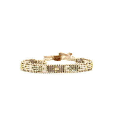 Bracelet tissé AMAZING GOLD avec Perles de Miyuki  - BELLE MAIS PAS QUE - B-2029-AMAZ