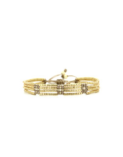 Bracelet tissé AMAZING GOLD avec Perles de Miyuki  - BELLE MAIS PAS QUE - B-2037-AMAZ