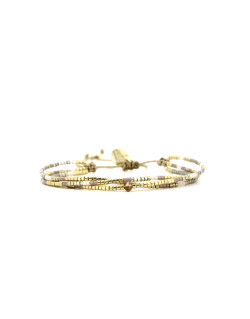 Bracelet tissé AMAZING GOLD avec Perles de Miyuki  - BELLE MAIS PAS QUE - B-2039-AMAZ