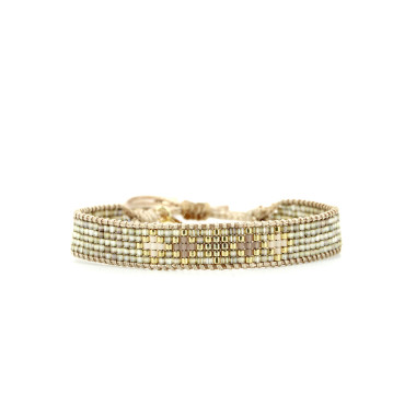 Bracelet tissé AMAZING GOLD avec Perles de Miyuki  - BELLE MAIS PAS QUE - B-2066-AMAZ