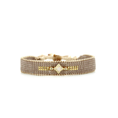 Bracelet tissé AMAZING GOLD avec Perles de Miyuki  - BELLE MAIS PAS QUE - B-2067-AMAZ