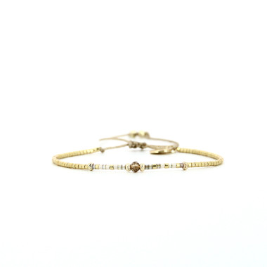 Bracelet tissé AMAZING GOLD avec Perles de Miyuki  - BELLE MAIS PAS QUE - B-2068-AMAZ