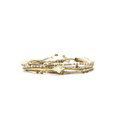 Bracelet tissé AMAZING GOLD avec Perles de Miyuki  - BELLE MAIS PAS QUE - B-2070-AMAZ