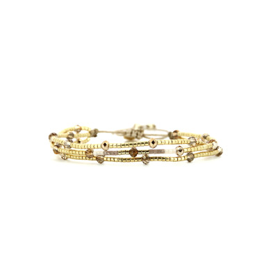 Bracelet tissé AMAZING GOLD avec Perles de Miyuki  - BELLE MAIS PAS QUE - B-2071-AMAZ