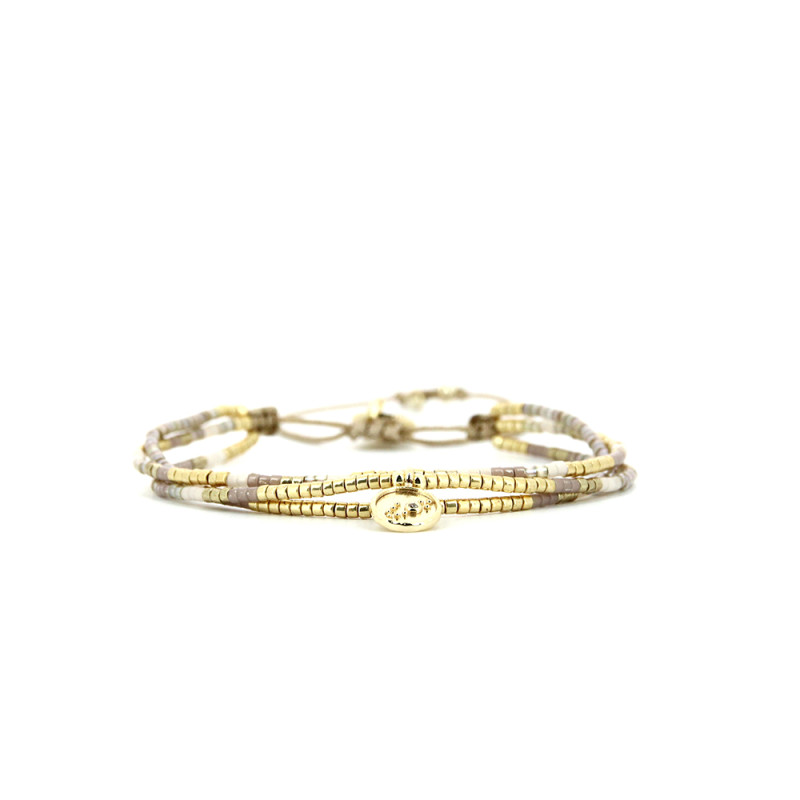 Bracelet tissé AMAZING GOLD avec Perles de Miyuki  - BELLE MAIS PAS QUE - B-2075-AMAZ