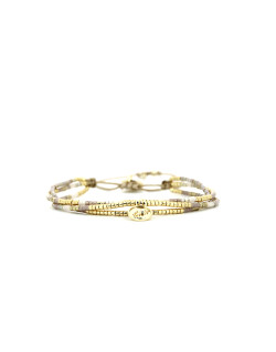 Bracelet tissé AMAZING GOLD avec Perles de Miyuki  - BELLE MAIS PAS QUE - B-2075-AMAZ
