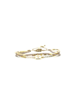 Bracelet tissé AMAZING GOLD avec Perles de Miyuki  - BELLE MAIS PAS QUE - B-2076-AMAZ