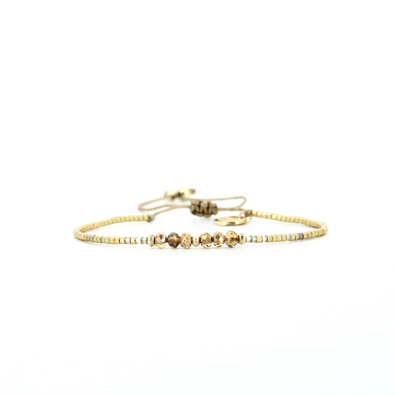 Bracelet tissé AMAZING GOLD avec Perles de Miyuki  - BELLE MAIS PAS QUE - B-2077-AMAZ