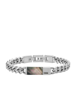 Bracelet FOSSIL Homme Acier Gris avec Nacre - JF03985040