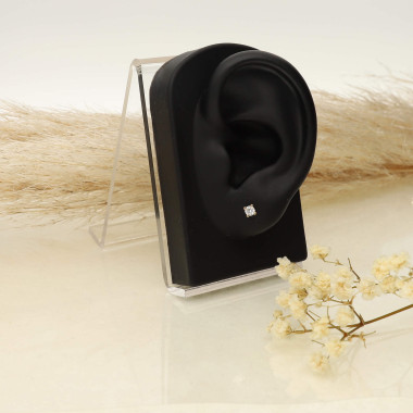 Boucles d'oreilles AÉLYS en Or 750/1000 Jaune et Diamant 0,30 carat - AE-B3DT0001