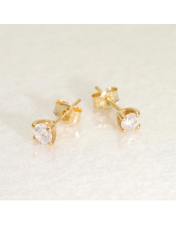Boucles d'oreilles AÉLYS en Or 375/1000 et Diamant 0,40 carat - AE-B4DT0005