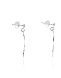 Boucles d'oreilles AÉLYS en Or 375/1000 Blanc et Oxyde - AE-B4OZ0004