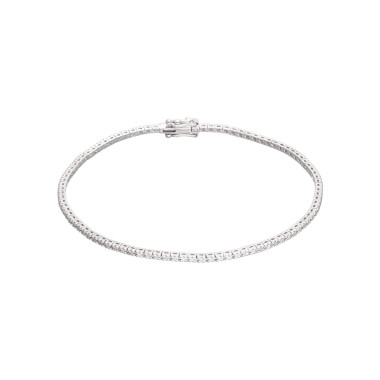 Bracelet AÉLYS en Or 750/1000 Blanc et Diamant 0,50 carat HSI - AE-BR3DT0001