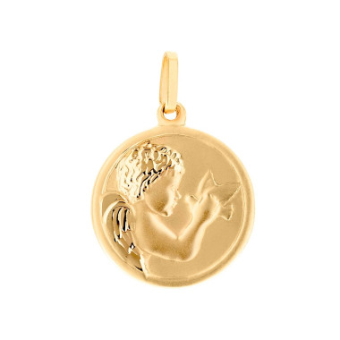 Médaille Ange AÉLYS Rond en Or 375/1000 - AE-C40029