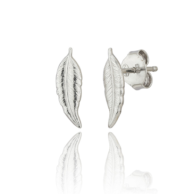 Boucles d'oreilles Plume AÉLYS en Argent 925/1000 - AE-B60071